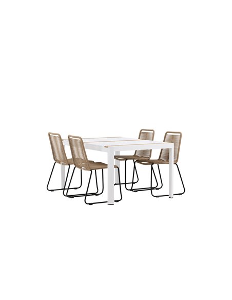 Matgrupp Togo med Lindos matstolar, 150 × 90 cm