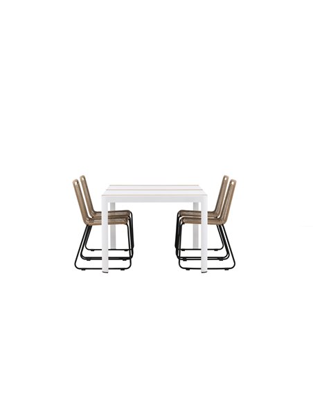 Matgrupp Togo med Lindos matstolar, 150 × 90 cm