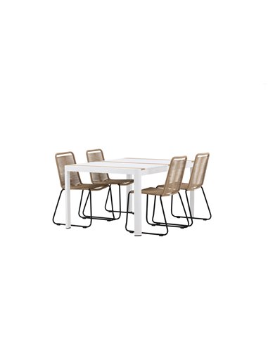 Matgrupp Togo med Lindos matstolar, 150 × 90 cm