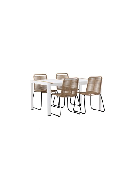 Matgrupp Togo med Lindos matstolar, 150 × 90 cm