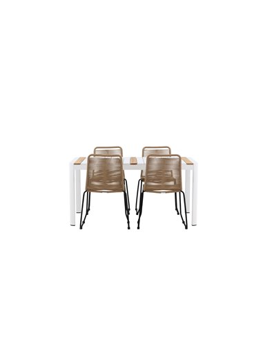 Matgrupp Togo med Lindos matstolar, 150 × 90 cm