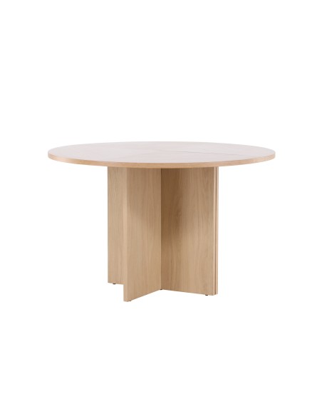 Matbord Strada, Ø120 cm, Vitlaserad
