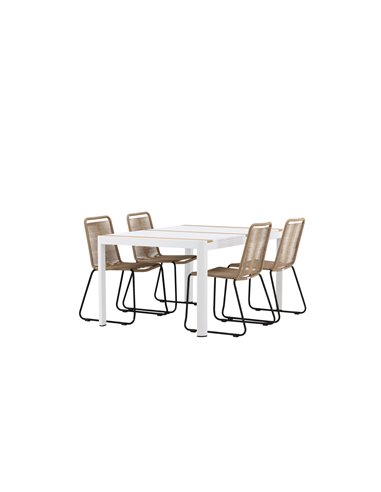 Matgrupp Togo med Lindos matstolar, 150 × 90 cm