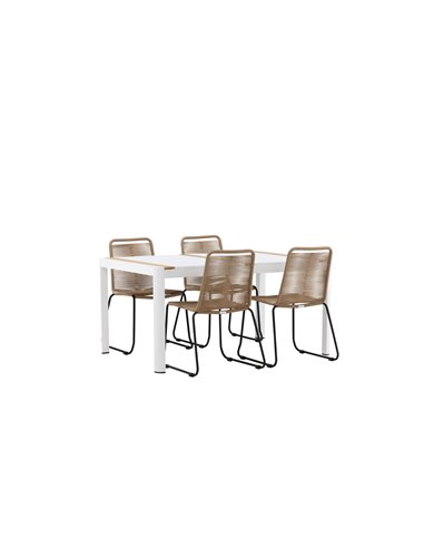 Matgrupp Togo med Lindos matstolar, 150 × 90 cm