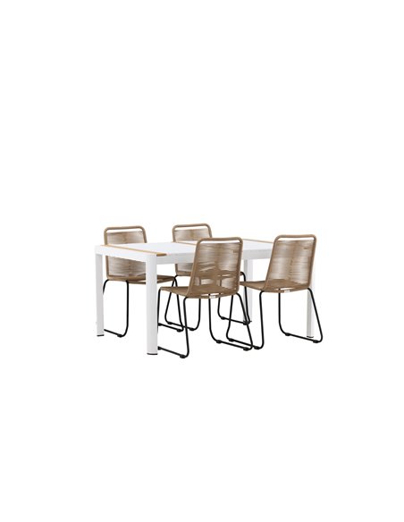 Matgrupp Togo med Lindos matstolar, 150 × 90 cm