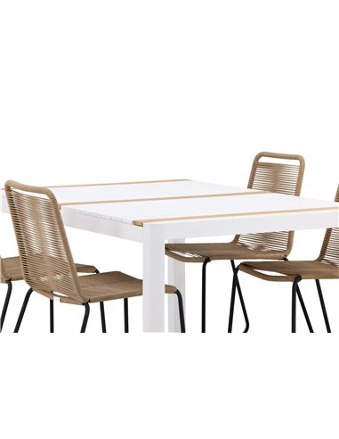Matgrupp Togo med Lindos matstolar, 150 × 90 cm