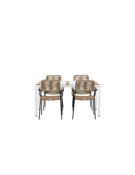 Matgrupp Togo med Lindos matstolar, 150 × 90 cm