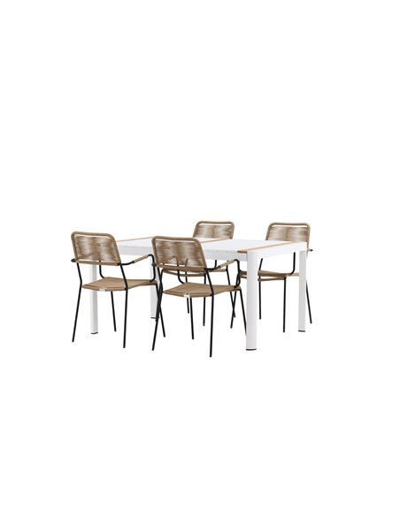Matgrupp Togo med Lindos matstolar, 150 × 90 cm