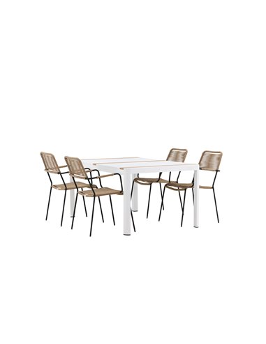 Matgrupp Togo med Lindos matstolar, 150 × 90 cm