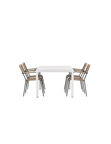 Matgrupp Togo med Lindos matstolar, 150 × 90 cm