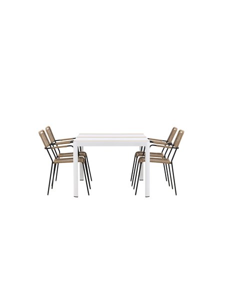 Matgrupp Togo med Lindos matstolar, 150 × 90 cm