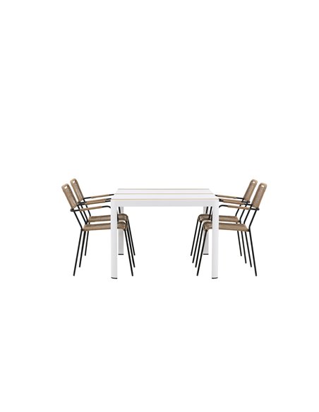 Matgrupp Togo med Lindos matstolar, 150 × 90 cm