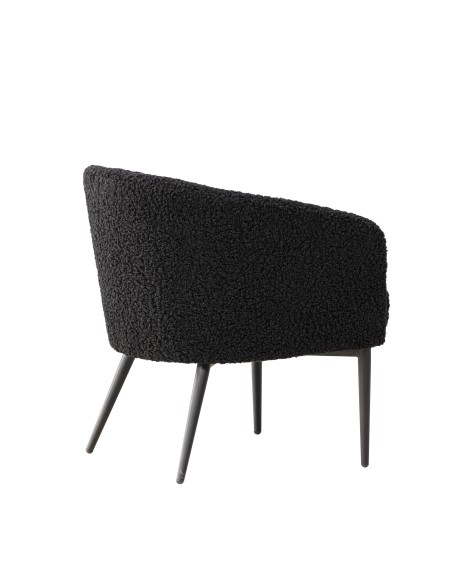 Fåtölj Fluffy, 66 × 64 cm, Svart