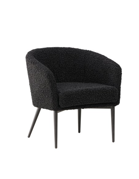 Fåtölj Fluffy, 66 × 64 cm, Svart