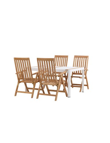 Matgrupp Togo med Kenya matstolar, 150 × 90 cm