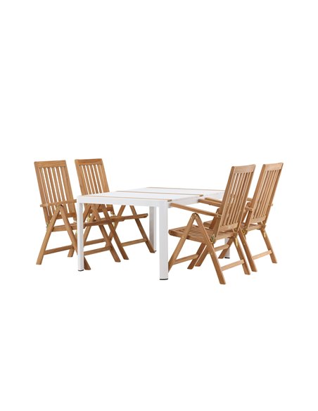 Matgrupp Togo med Kenya matstolar, 150 × 90 cm