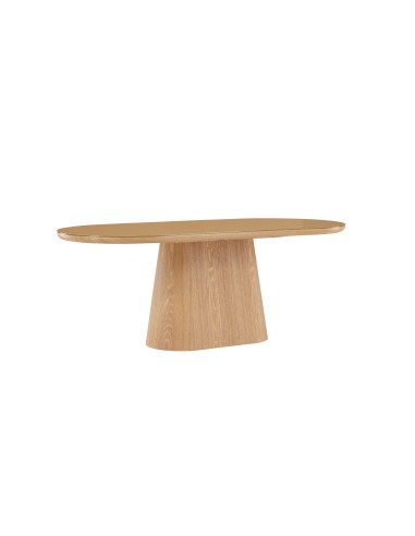 Ovalt matbord Castor, 200 × 90 cm, Natur