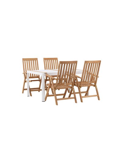 Matgrupp Togo med Kenya matstolar, 150 × 90 cm