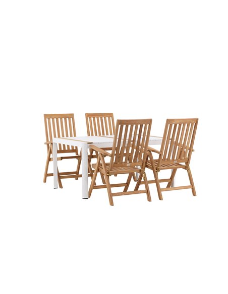 Matgrupp Togo med Kenya matstolar, 150 × 90 cm