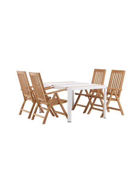 Matgrupp Togo med Kenya matstolar, 150 × 90 cm