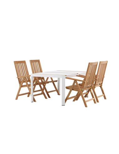 Matgrupp Togo med Kenya matstolar, 150 × 90 cm