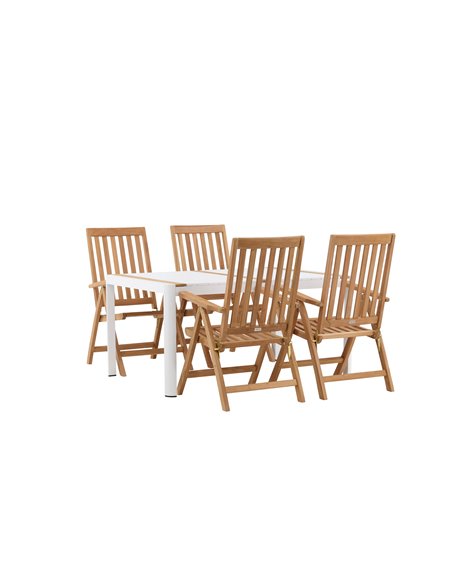 Matgrupp Togo med Kenya matstolar, 150 × 90 cm