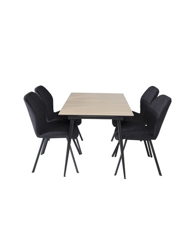Matgrupp Silar med Gemma matstolar, 120 × 80 cm