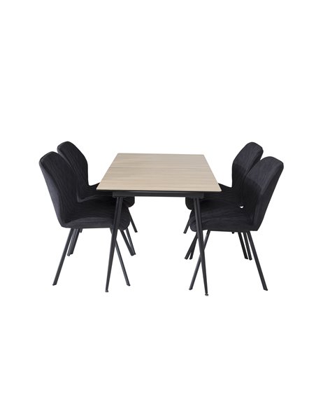 Matgrupp Silar med Gemma matstolar, 120 × 80 cm