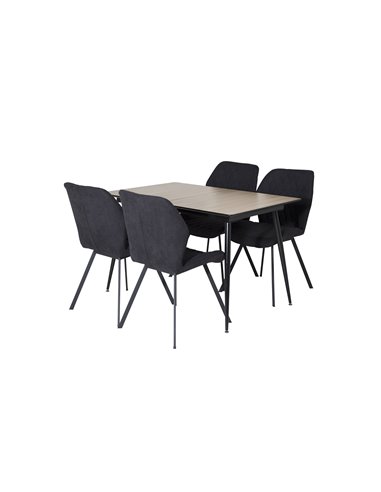 Matgrupp Silar med Gemma matstolar, 120 × 80 cm