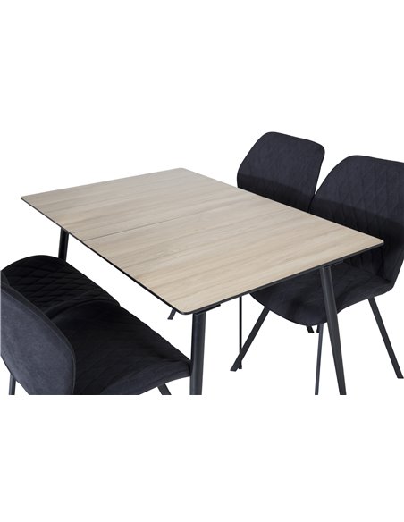 Matgrupp Silar med Gemma matstolar, 120 × 80 cm