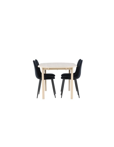 Matgrupp Andy med Polar matstolar, 180 × 90 cm