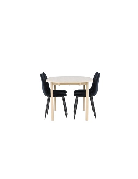 Matgrupp Andy med Polar matstolar, 180 × 90 cm