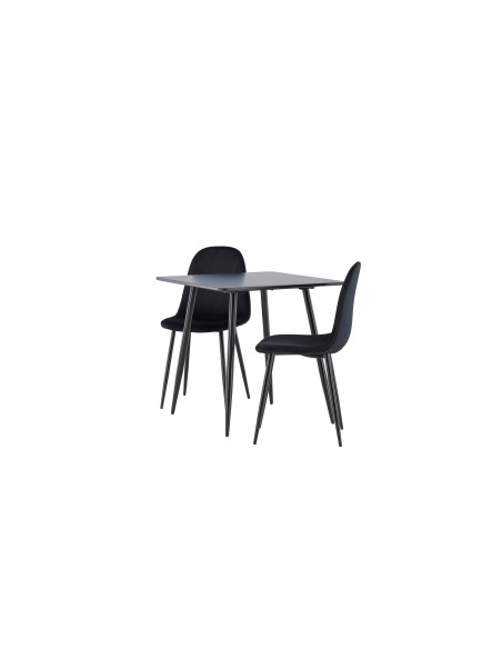 Matgrupp Polar med Polar matstolar, 75 × 75 cm
