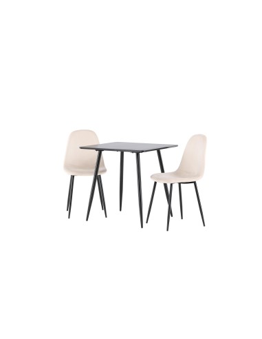 Matgrupp Polar med Polar matstolar, 75 × 75 cm