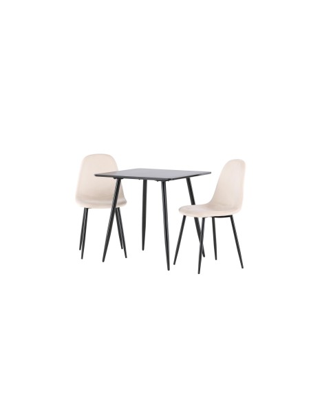 Matgrupp Polar med Polar matstolar, 75 × 75 cm