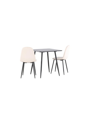 Matgrupp Polar med Polar matstolar, 75 × 75 cm