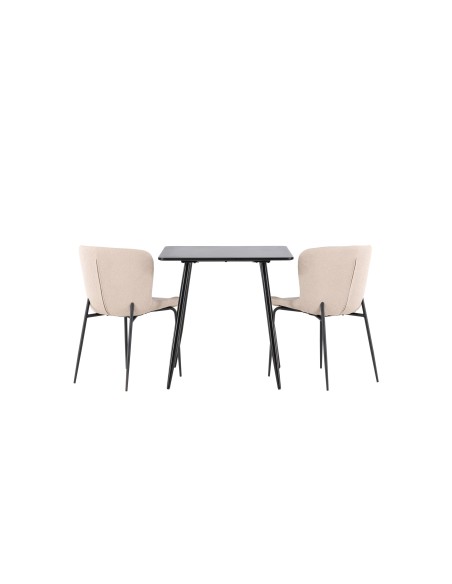 Matgrupp Polar med Modesto matstolar, 75 × 75 cm