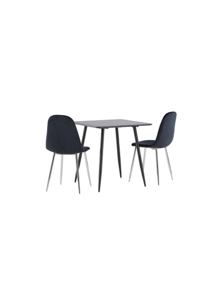 Matgrupp Polar med Polar matstolar, 75 × 75 cm