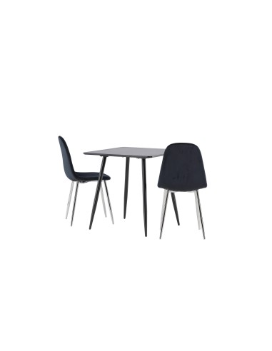 Matgrupp Polar med Polar matstolar, 75 × 75 cm
