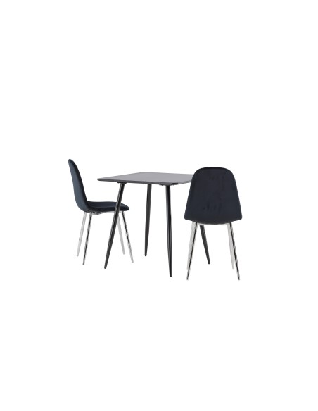 Matgrupp Polar med Polar matstolar, 75 × 75 cm