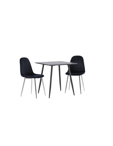 Matgrupp Polar med Polar matstolar, 75 × 75 cm