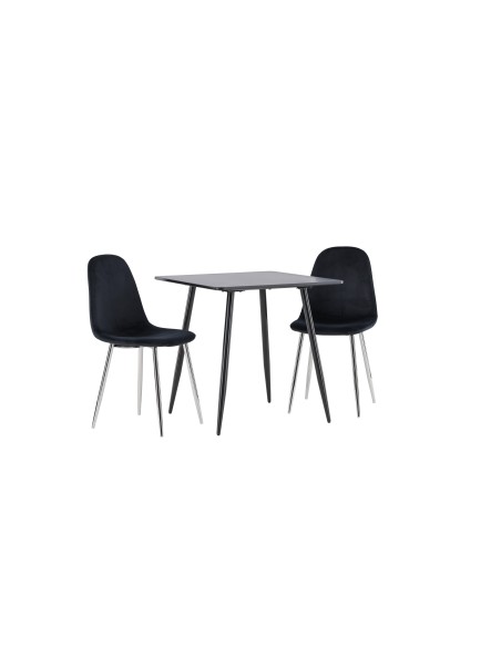 Matgrupp Polar med Polar matstolar, 75 × 75 cm
