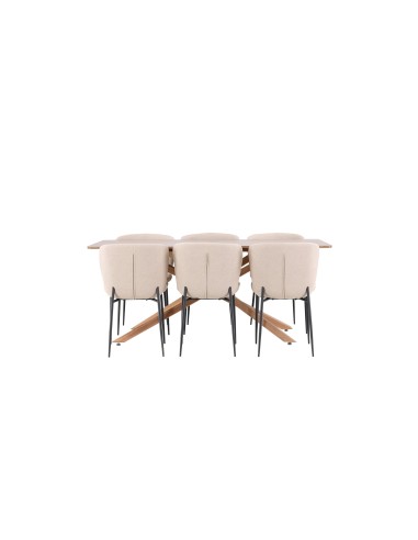 Matgrupp Piazza med Modesto matstolar, 180 × 90 cm