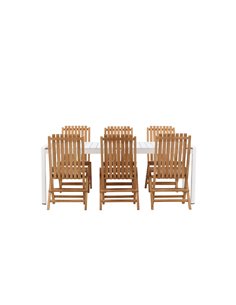 Matgrupp Togo med Ghana matstolar, 200 × 100 cm