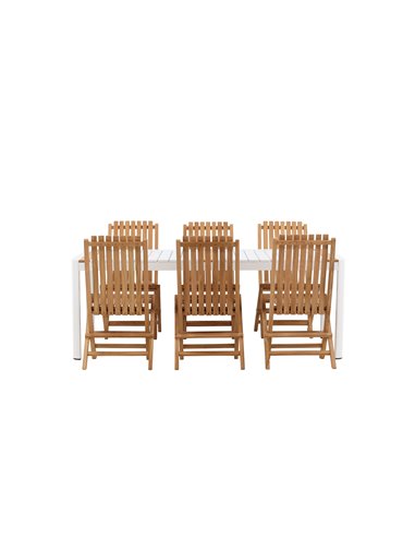 Matgrupp Togo med Ghana matstolar, 200 × 100 cm