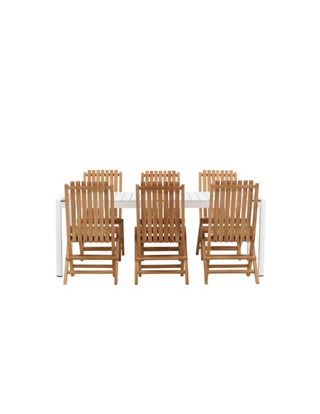 Matgrupp Togo med Ghana matstolar, 200 × 100 cm