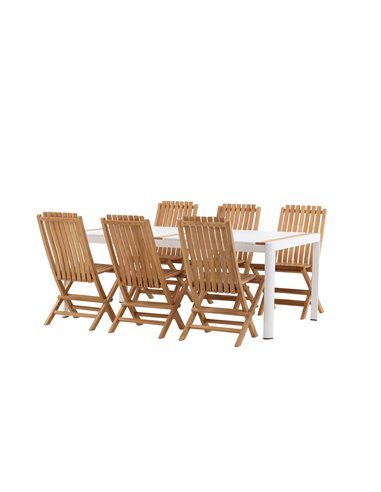 Matgrupp Togo med Ghana matstolar, 200 × 100 cm