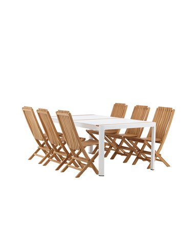 Matgrupp Togo med Ghana matstolar, 200 × 100 cm