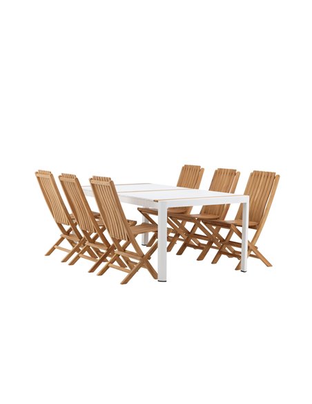 Matgrupp Togo med Ghana matstolar, 200 × 100 cm