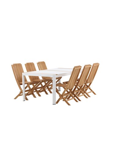 Matgrupp Togo med Ghana matstolar, 200 × 100 cm